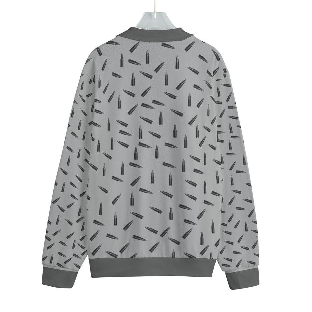 All-Over Print Unisex Stand-up Collar Knitted Fleece Outwear