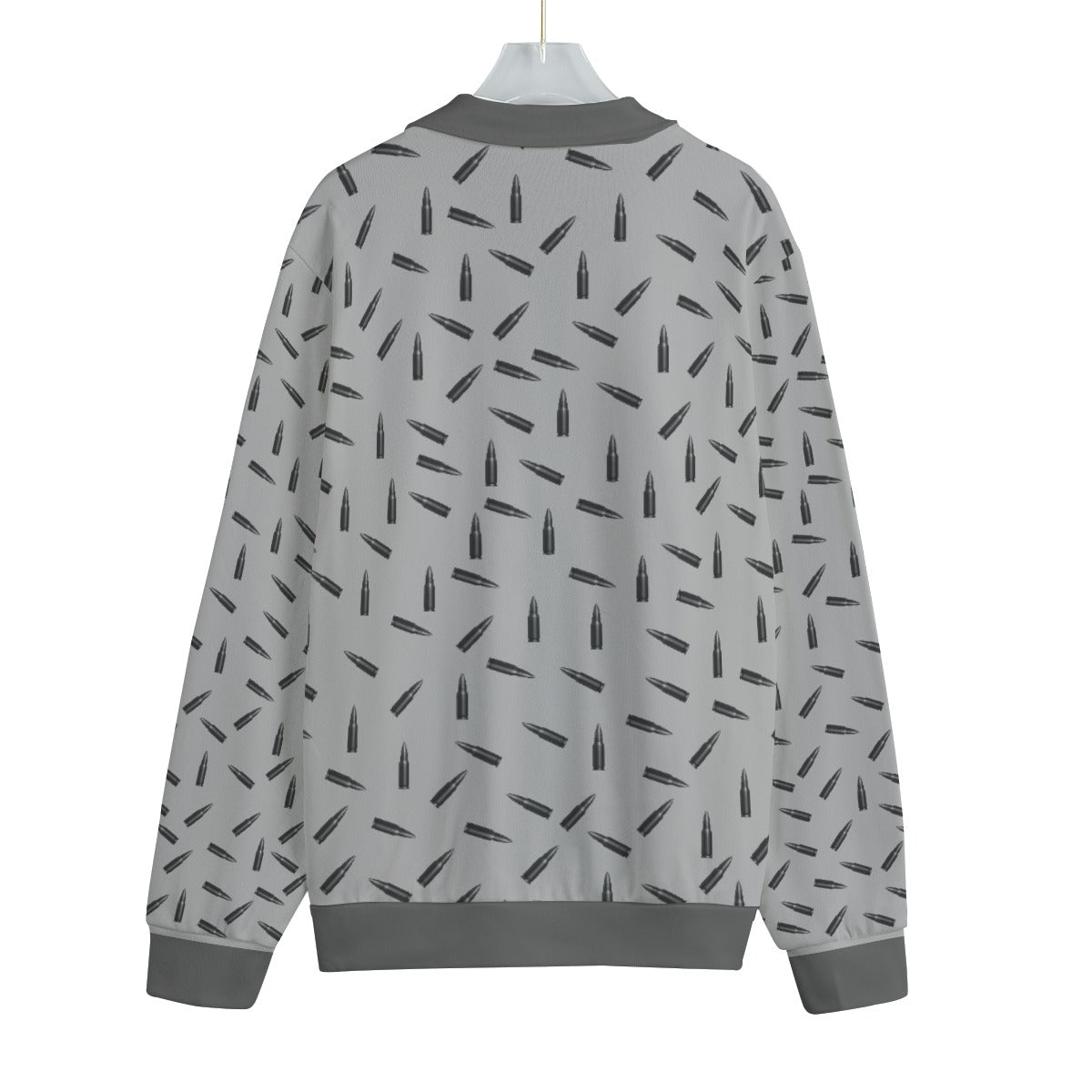 All-Over Print Unisex Stand-up Collar Knitted Fleece Outwear