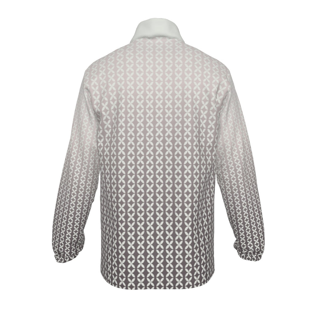 All-Over Print Men's Stand-up Collar Zip-up Windproof Jacket