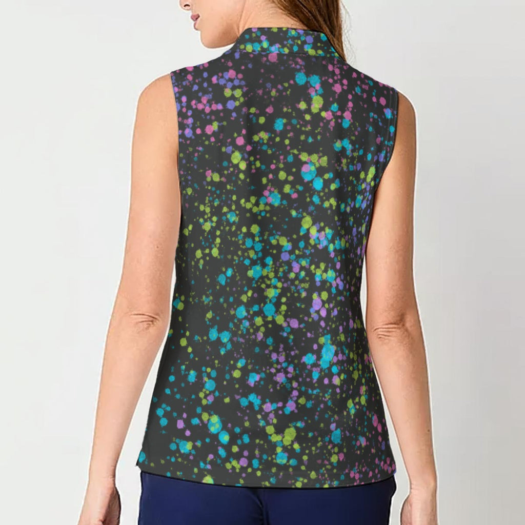 All-Over Print Women's Sleeveless POLO Shirt