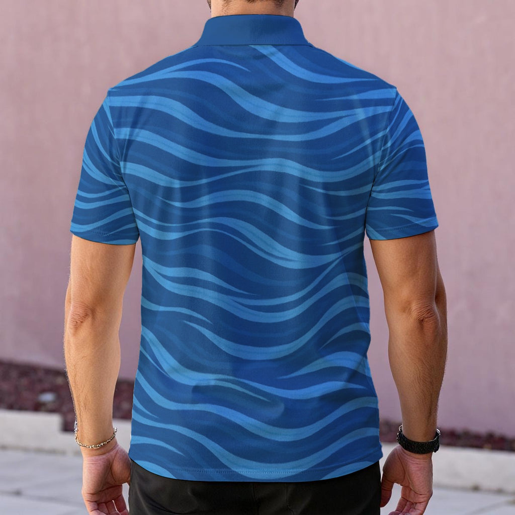 All-Over Print Men's Polo Collar Jersey