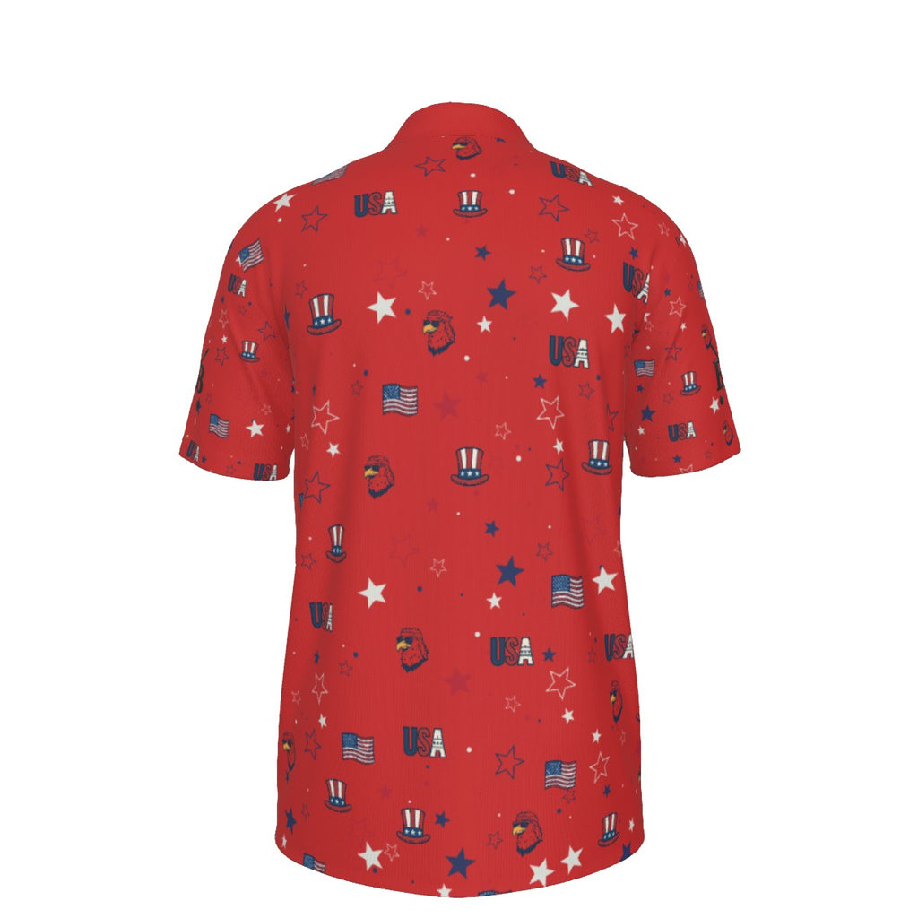 All-Over Print Men's Polo Collar Jersey