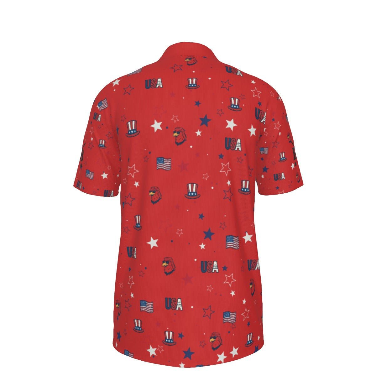 All-Over Print Men's Polo Collar Jersey