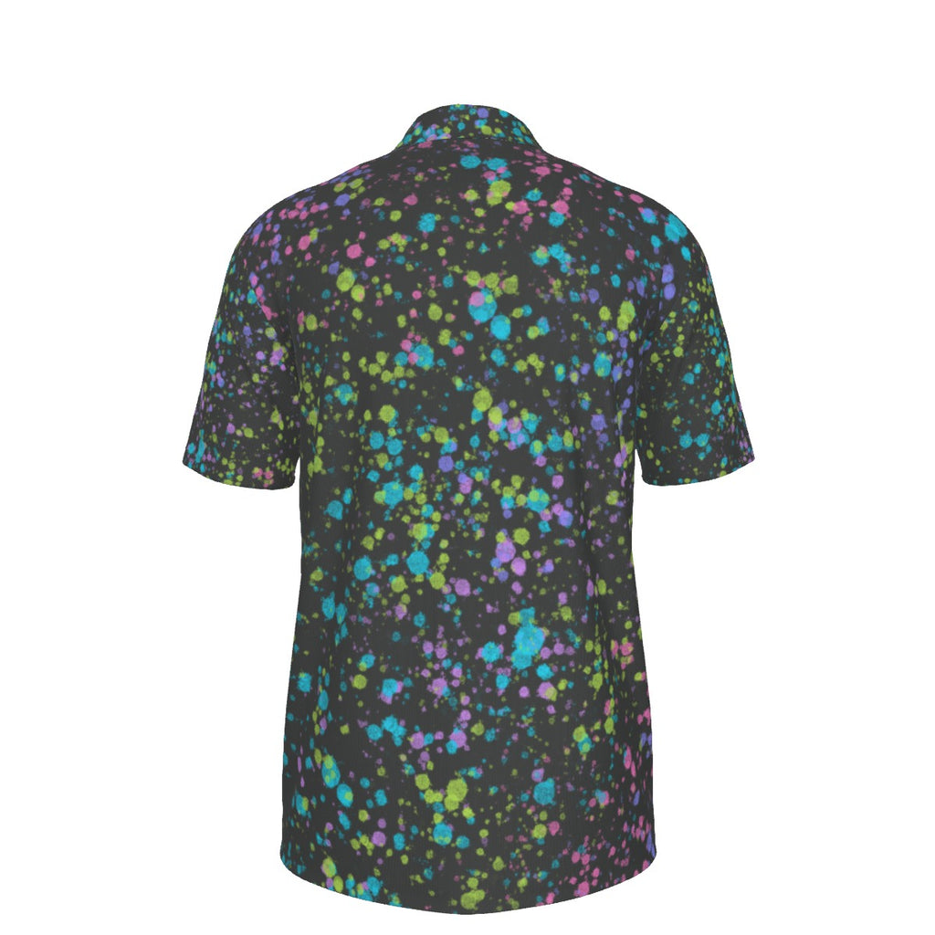 All-Over Print Men's Polo Collar Jersey