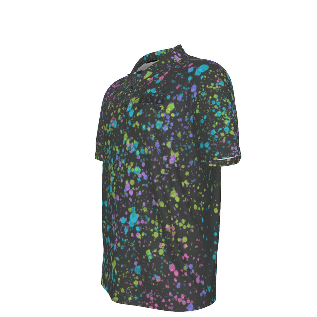 All-Over Print Men's Polo Collar Jersey