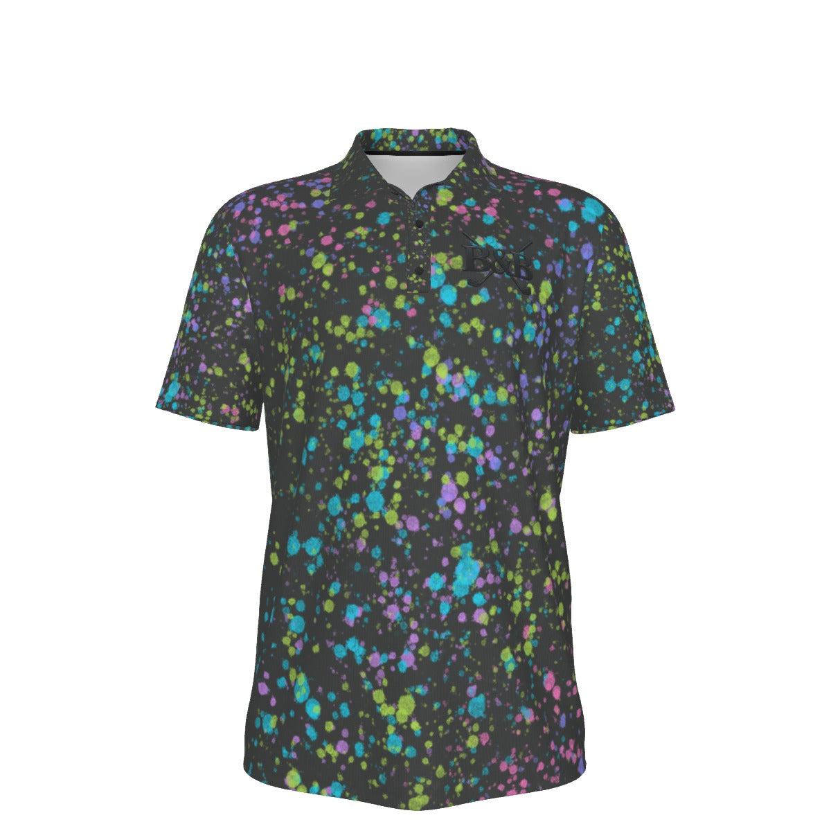 All-Over Print Men's Polo Collar Jersey