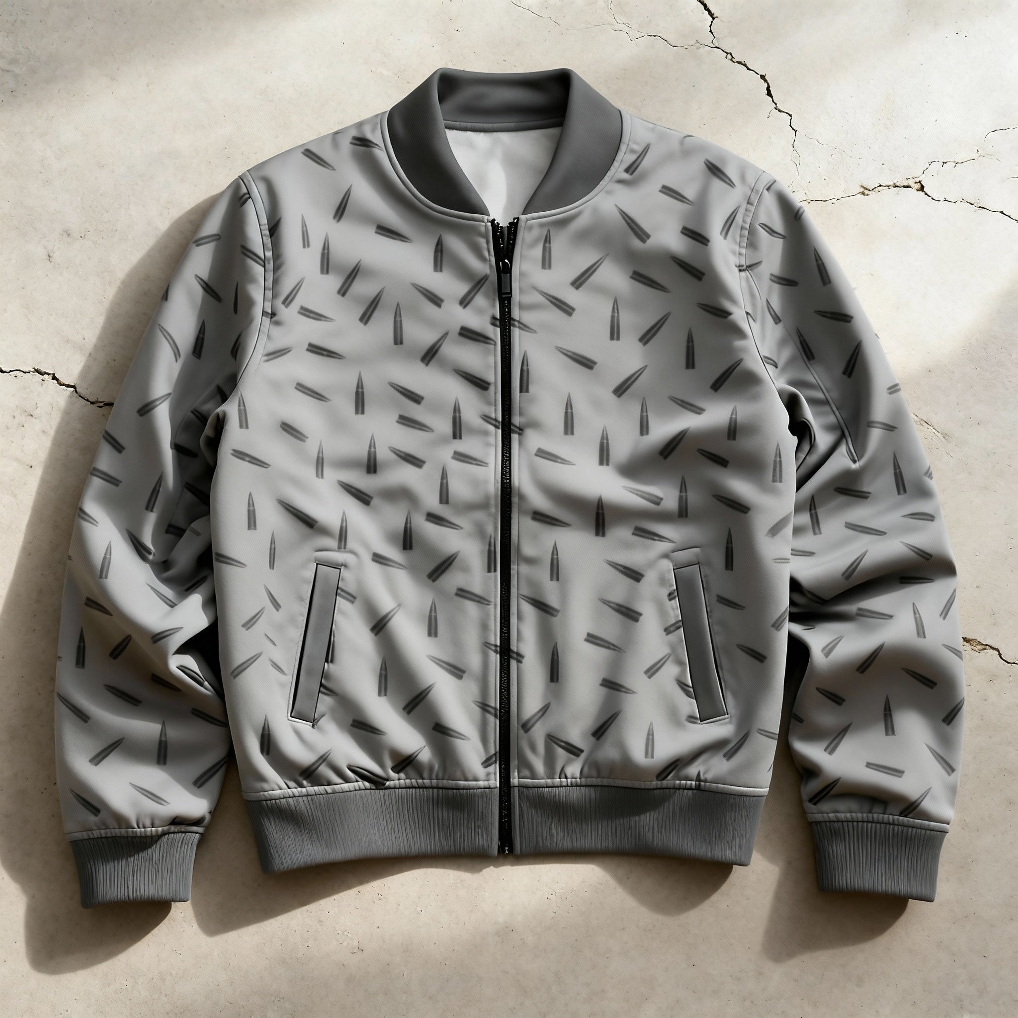 All-Over Print Unisex Stand-up Collar Knitted Fleece Outwear