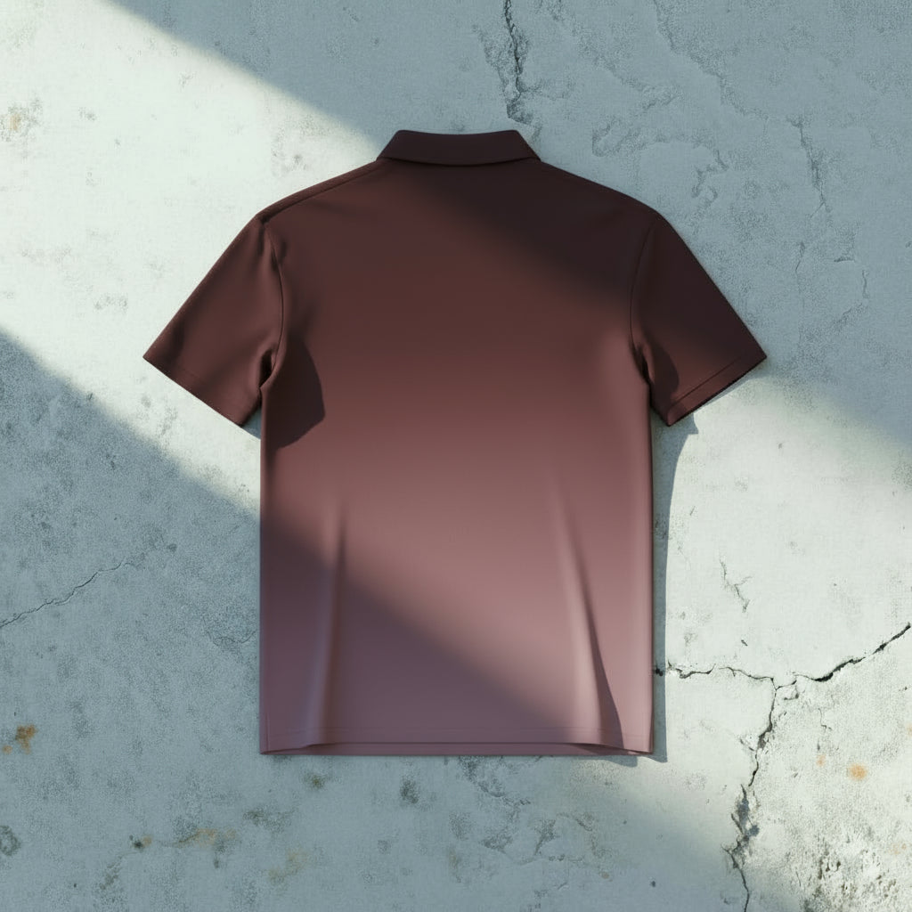 Men’s Maroon Ombré Performance Polo