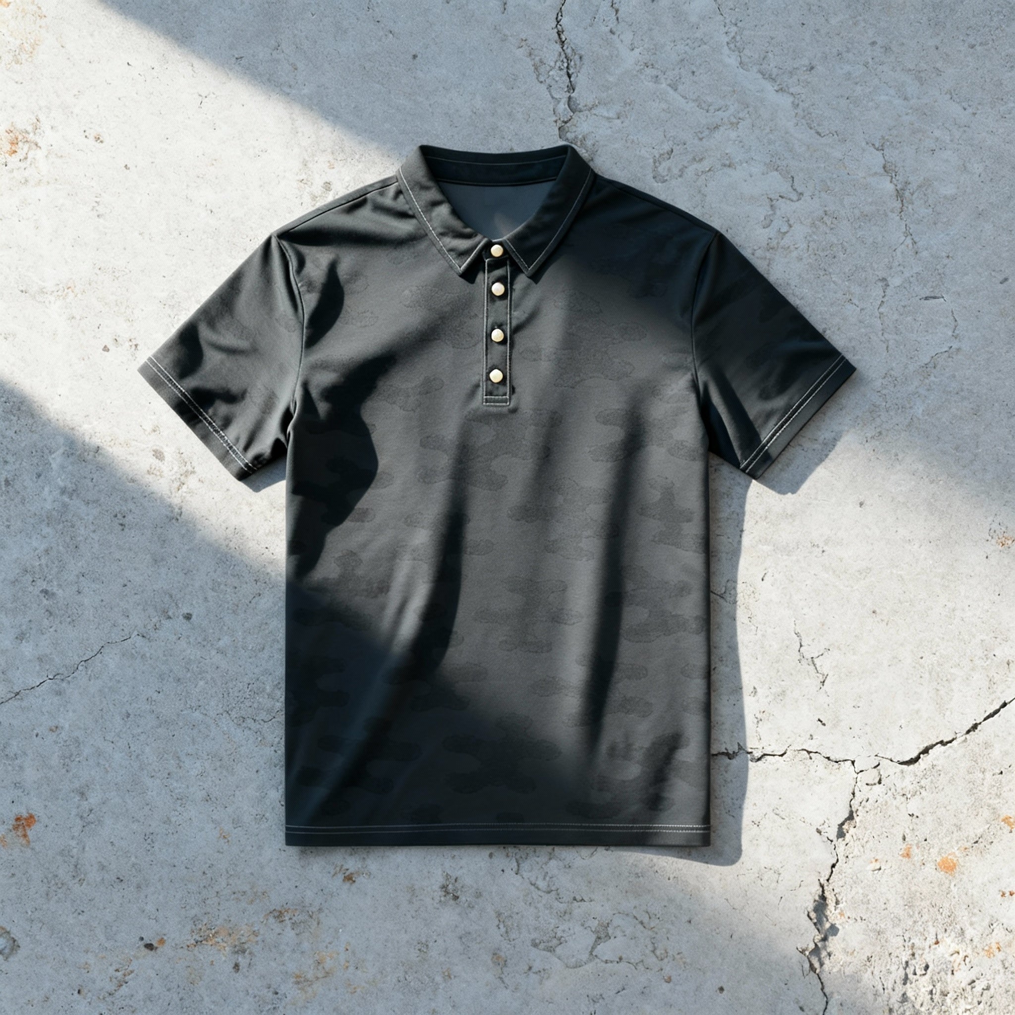 The Shadow Camo Polo – Stealth Performance Fit